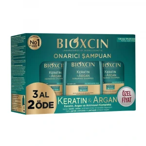 Bioxcin Keratin ve Argan Onarıcı Şampuan 300 ml - 3 Al 2 Öde