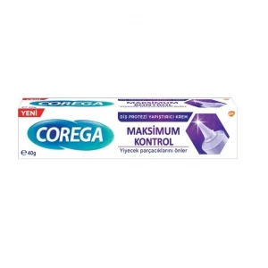Corega Maksimum Güç Kontrol + Tutuş Diş Protezi Yapıştırıcı Krem 40 gr