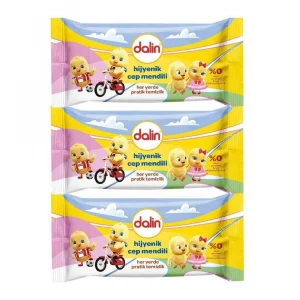 Dalin Hijyenik Islak Cep Mendil 3lü 15 Yaprak