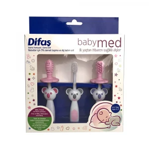 Difaş Babymed Ekstra Yumuşak Diş Fırçası 3lü Set Pembe
