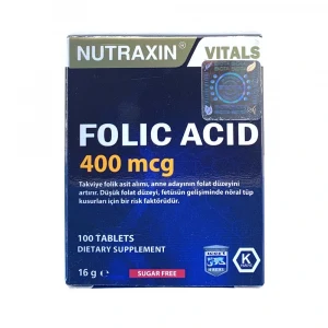 Nutraxin Folic Acid 400 mcg 100 Tablet