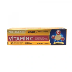 Nutraxin Vitamin C-D-Zinc 15 Efervesan Tablet