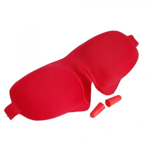 Poblex Uyku Maskesi Yeni Kulak Tıkacı Hediyeli Kırmızı