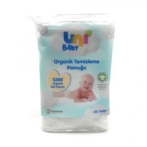 Uni Baby Organik Temizleme Pamuğu 60lı
