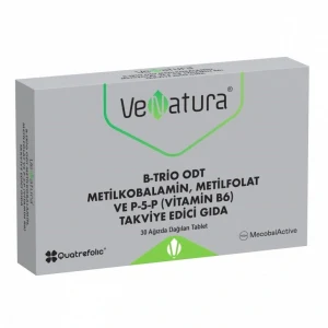 Venatura B-Trio ODT Metilkobalamin Metil Folat ve Vitamin B6 30 Tablet