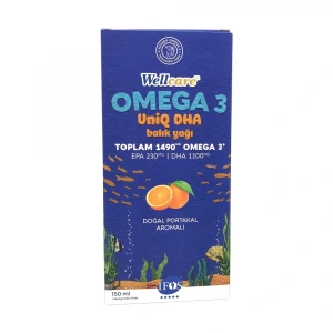 Wellcare Omega 3 Uniq Doğal Portakal Balık Yağı Sıvı 150 ml