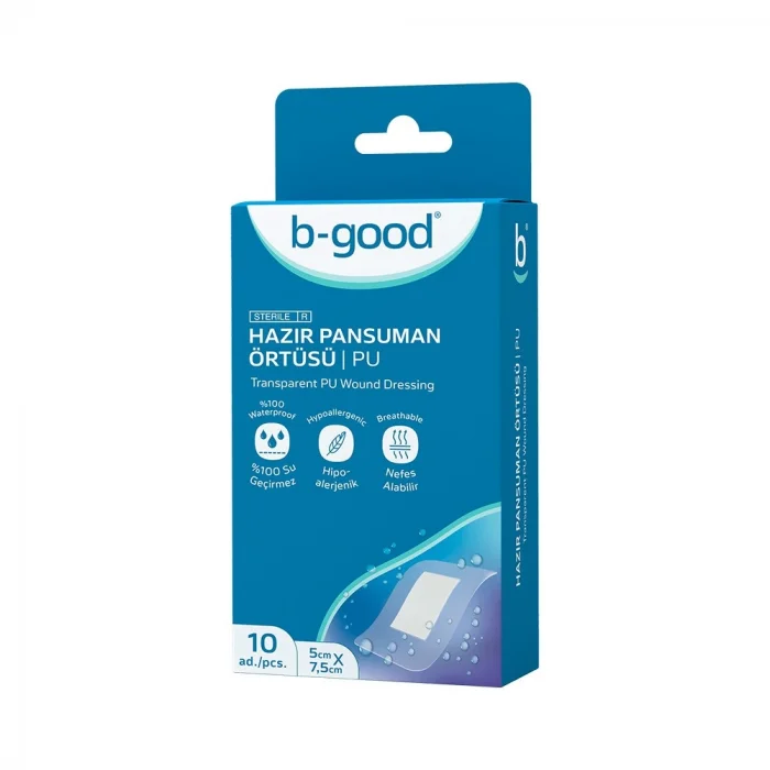 B-Good Hazır Pansuman Örtü Su Geçirmez 5cm x 7,5 cm 10lu