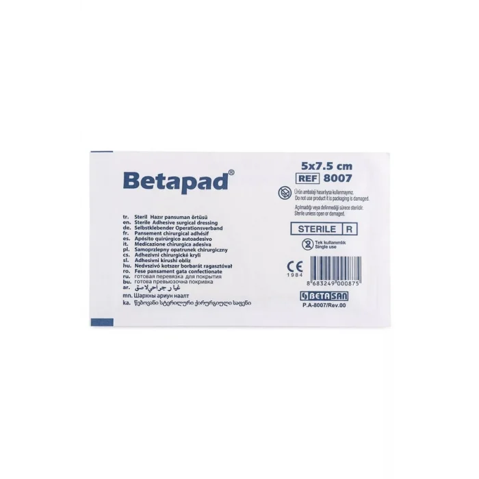 Betapad 5 cm x 7,5 cm Steril Hazır Pansuman Örtüsü