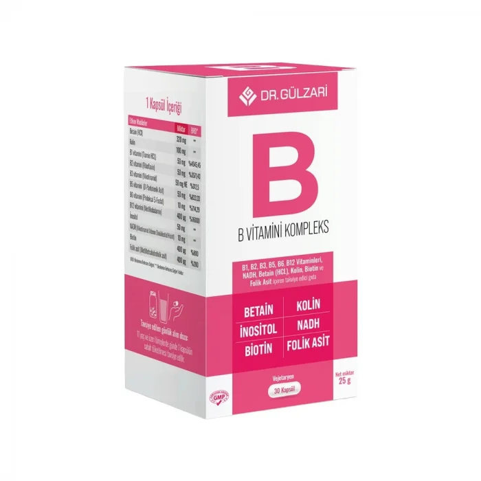 Dr. Gülzari Vitamin B Kompleks 30 Kapsül