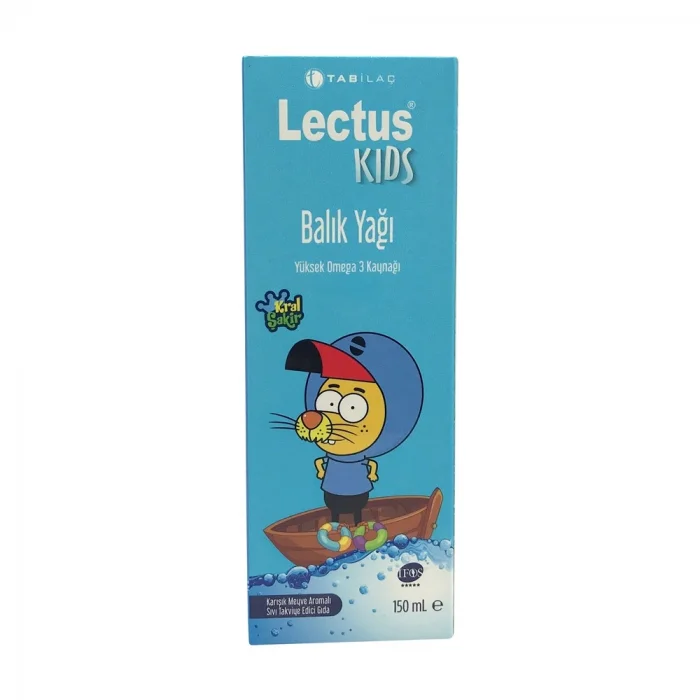Lectus Kids Kral Şakir Karışık Meyve Aromalı Balık Yağı 150 ml