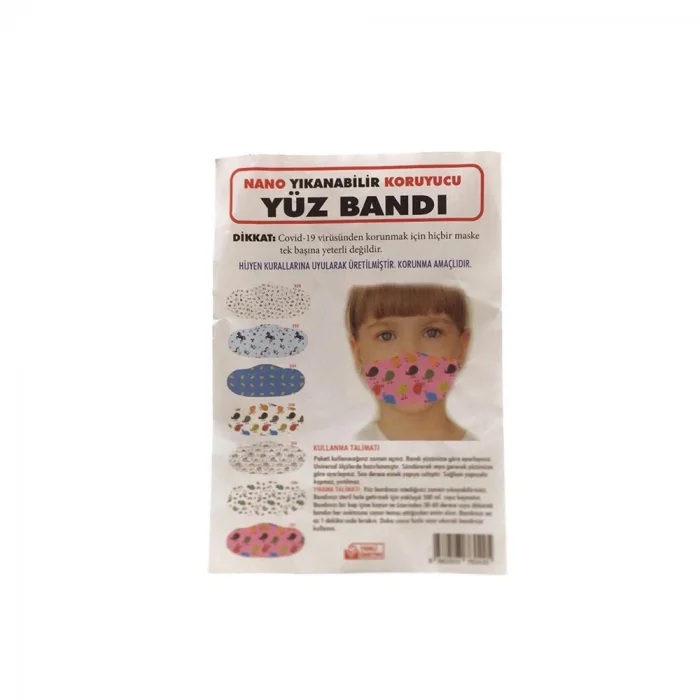 Nano Yıkanabilir Koruyucu Bez Maske Çocuk 12li