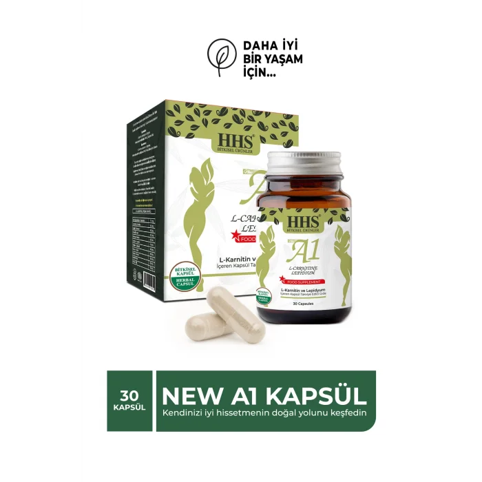 NEW A1 L-Carntine Lepdium 30 Kapsül (Şişe)