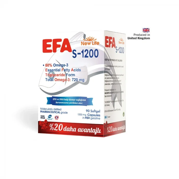 New Life EFA S-1200 mg 90 Kapsül