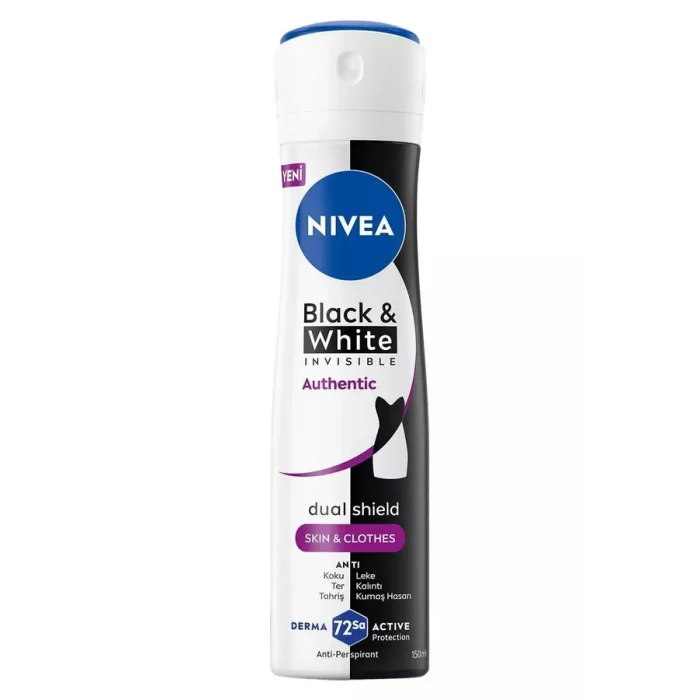 NİVEA DEODORANT BLACKWHİTE AUTHENTİC 150 ML