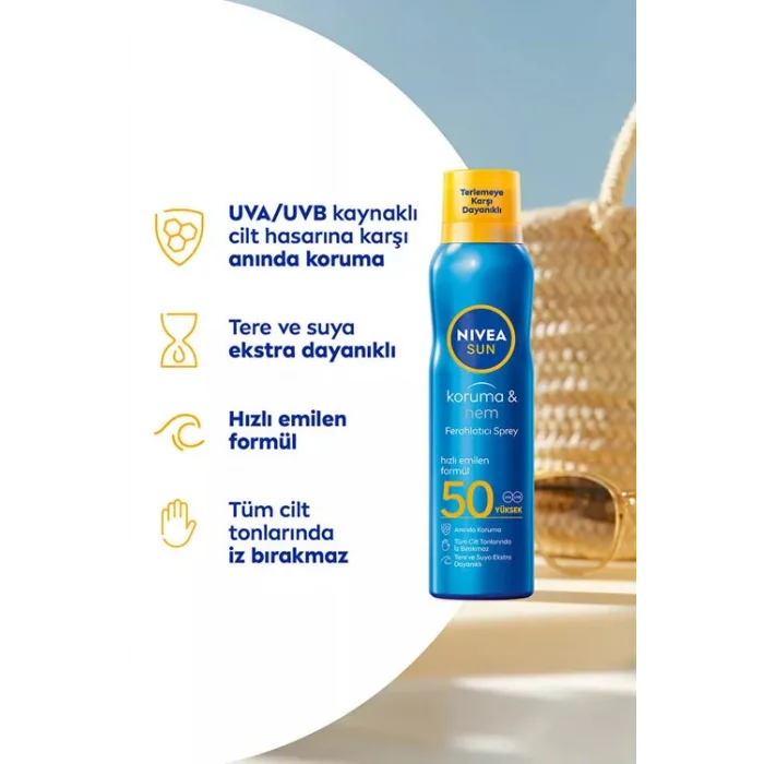 Nivea Sun Koruma ve Nem Güneş Spreyi Spf 50 200 ml