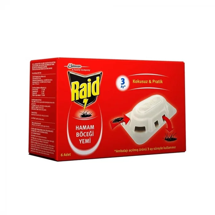 Raid Hamam Böceği Yemi Kokusuz ve Pratik - 6 Adet
