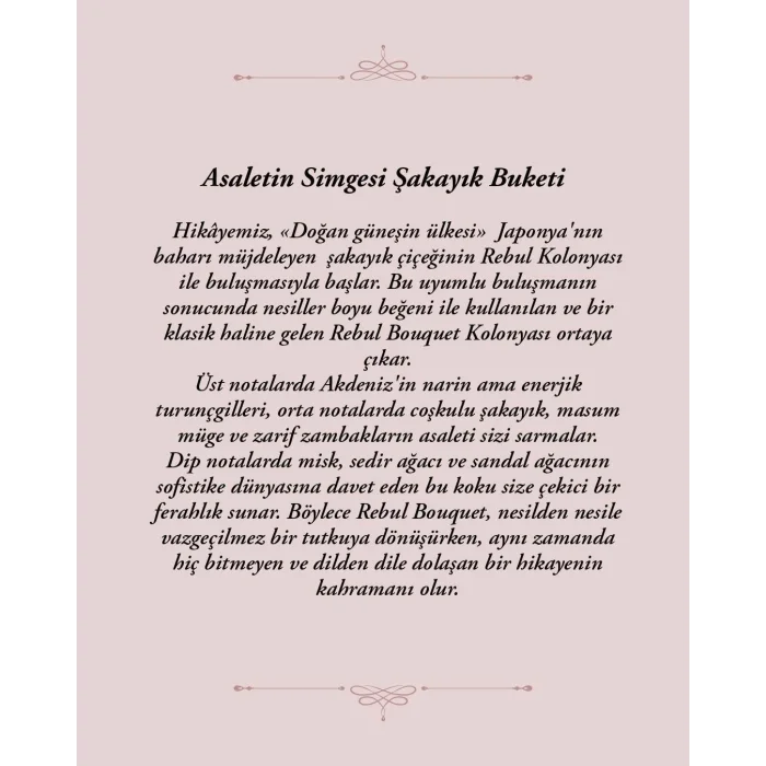 Rebul Limited Edition Bouquet Kolonya 250 ml
