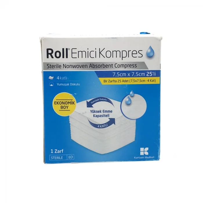 Roll Emici Kompres 7,5x7,5cm Eko 25li