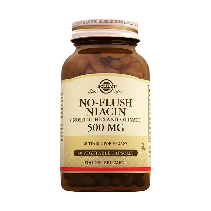 Solgar No Flush Niacin 500 mg 50 Kapsül