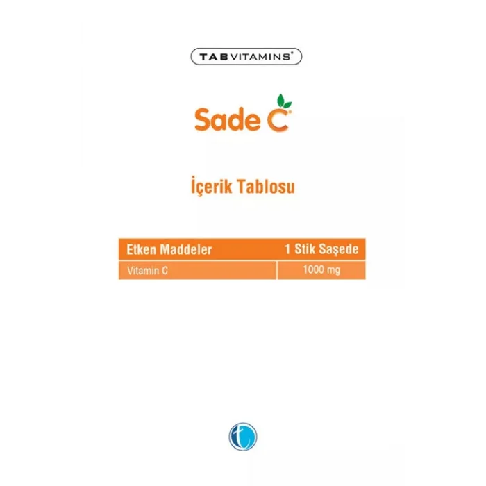 Tab İlaç Sade-C CVitamini 30 Şase