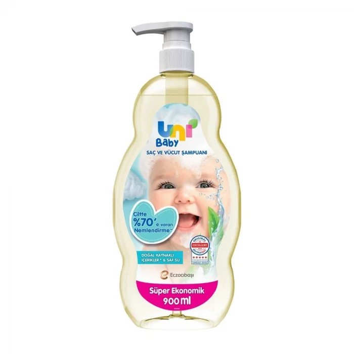 Uni Baby Saç ve Vücut Şampuanı 900 ml
