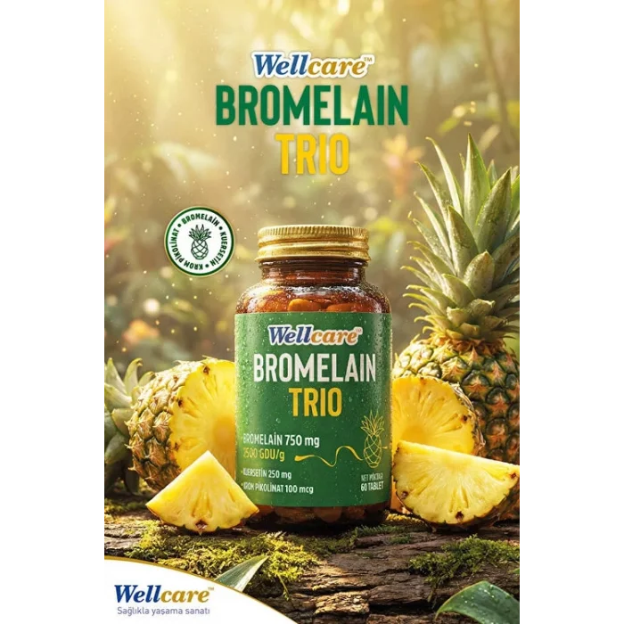 Wellcare Bromelain Trıo 60 Tablet