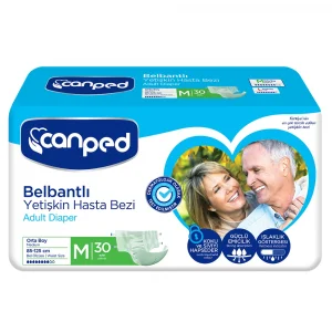 Canped Belbantlı Yetişkin Hasta Bezi 30 Adet (Orta Boy)
