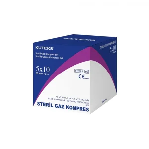 Kuteks Steril Gaz Kompres 7.5 x 7.5 cm (10x5) 50li