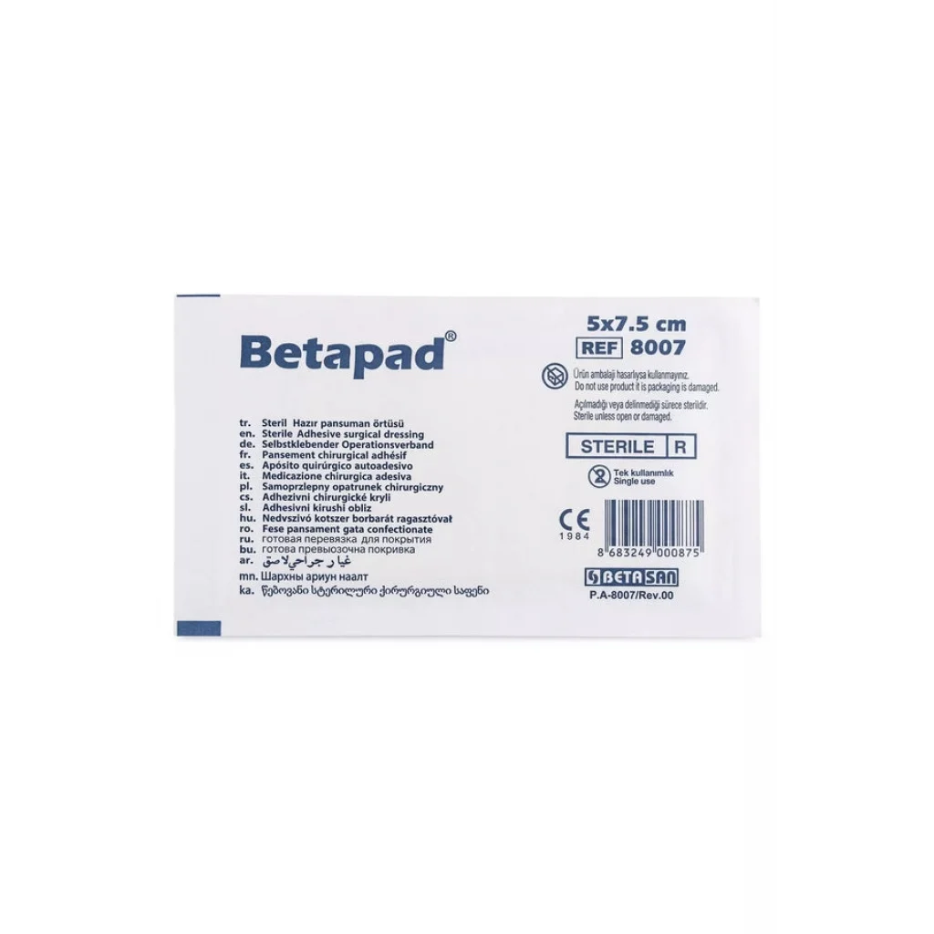 Betapad 5 cm x 7,5 cm Steril Hazır Pansuman Örtüsü