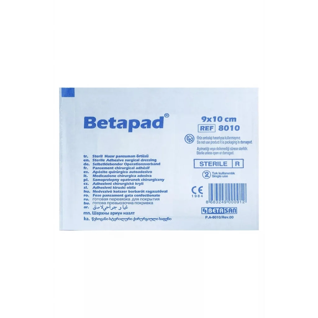 Betapad 9 cm x 10 cm Steril Hazır Pansuman Örtüsü