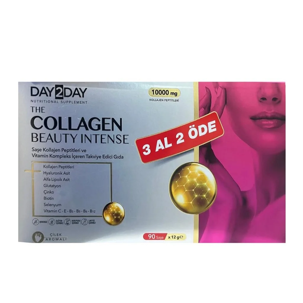 Day2Day The Collagen Beauty Çilek Aromalı 10000 mg 30 Saşe - 3 Al 2 Öde