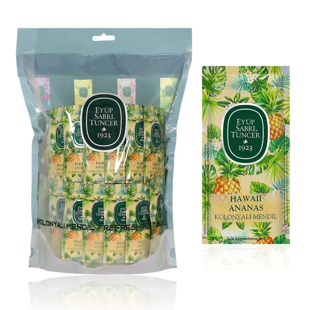 Eyüp Sabri Tuncer Hawaii Ananas Kolonyalı Mendil Küçük Boy 150li