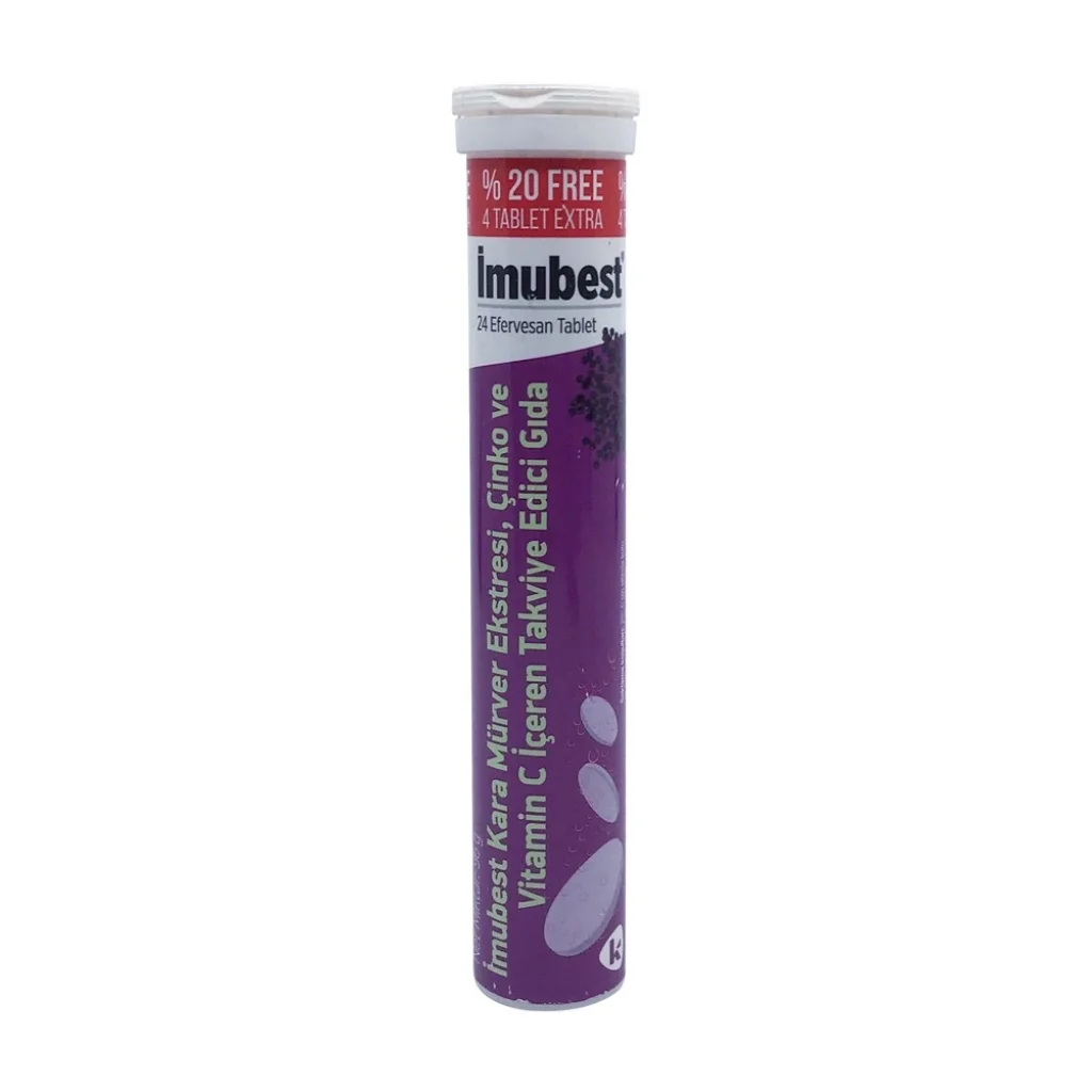 İmubest Sambucus Nigra  Vitamin C  Çinko 24 Efervesan Tablet