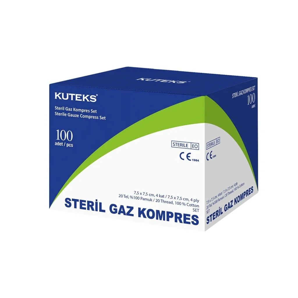 Kuteks Steril Gaz Kompres Eko 7.5 x 7.5 cm (4x25) 100lü (EKO)