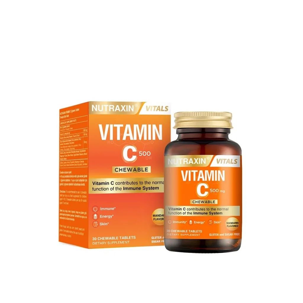 Nutraxin Vitamin C 500 mg 30 Çiğneme Tablet