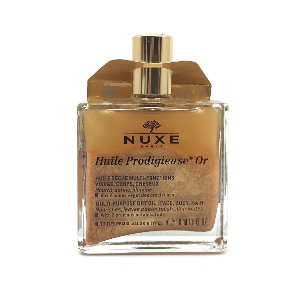 Nuxe Huile Prodigieuse OR Altın Parıltılı Yüz Vücut Saçlar İçin Çok Amaçlı Kuru Yağ 50 ml