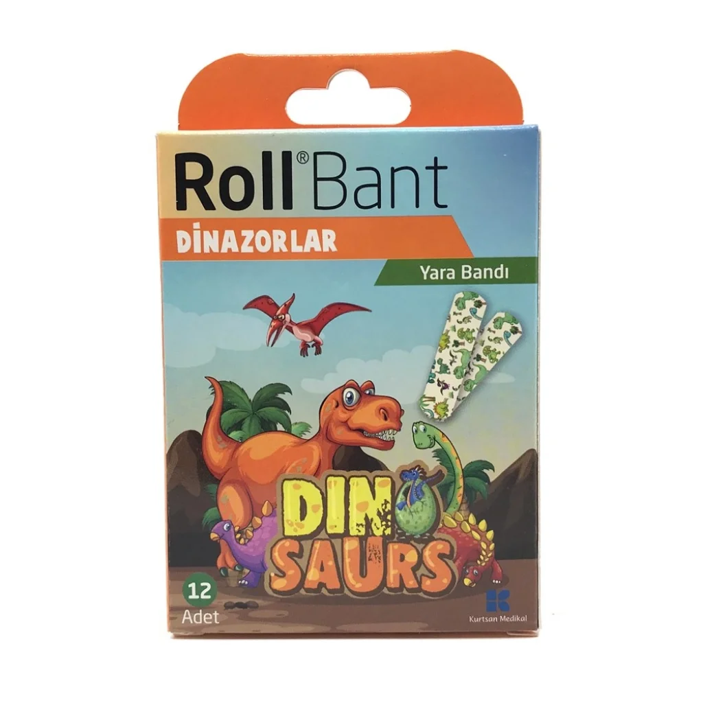 Roll Bant Yara Bandı Dinozorlar 12li