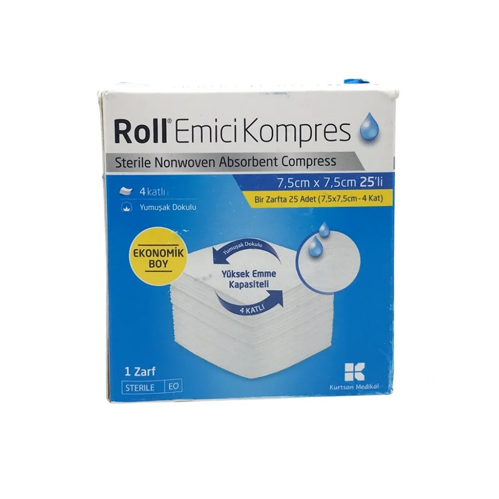 Roll Emici Kompres 7,5x7,5cm Eko 25li