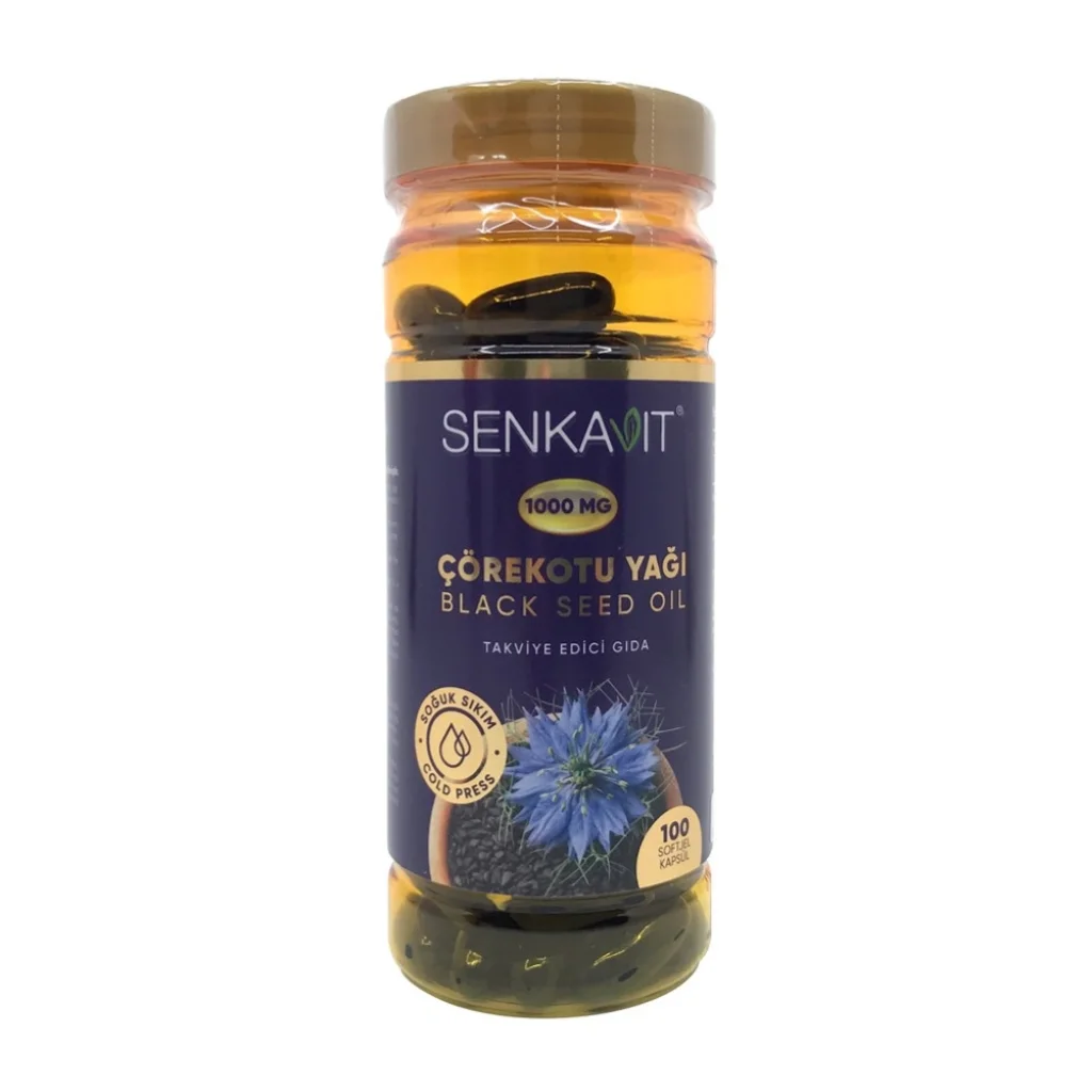 Senkavit Bitkisel Çörekotu Yağı Softjel 1000 mg 100 Kapsül