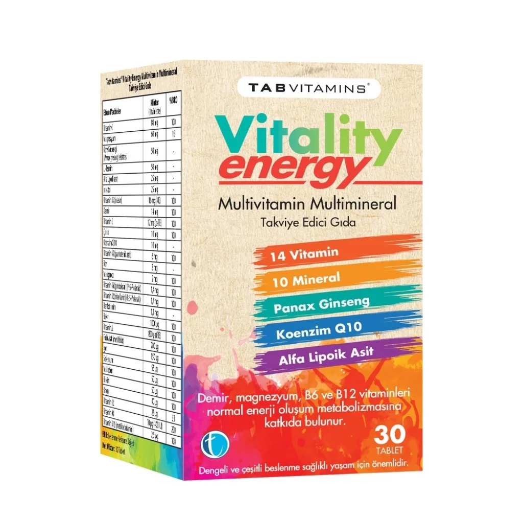 Tabvitamins Vitality Energy 30 Tablet