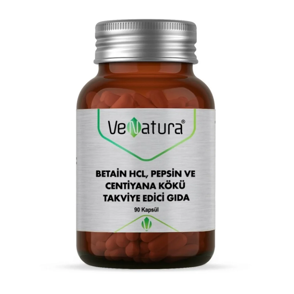 Venatura Betain HCL + Pepsin Takviye Edici Gıda 90 Tablet