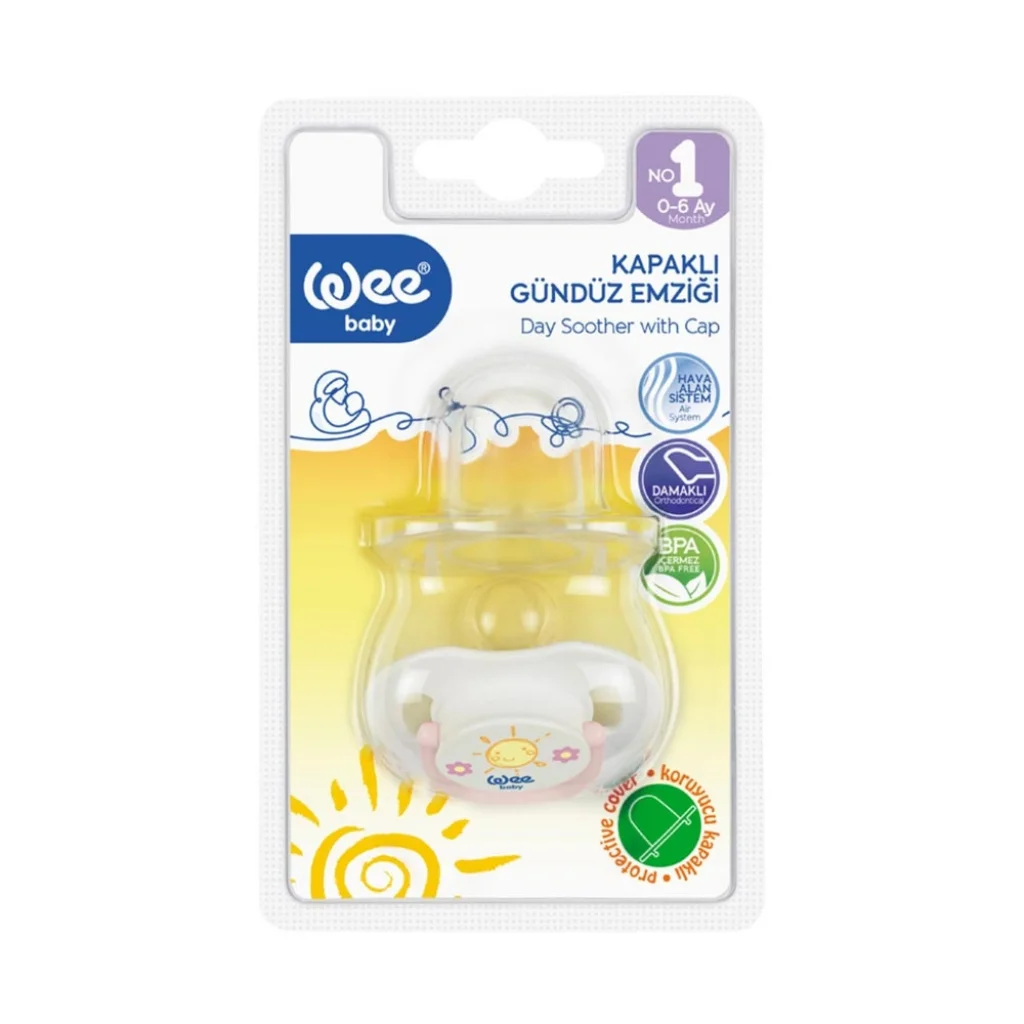 Wee Baby Şeffaf Desenli Damaklı Emzik 836 No: 1
