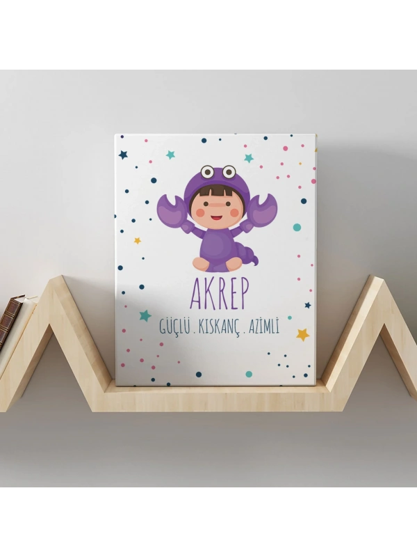 Akrep Burcuna Özel Tasarım Kanvas  Tablo