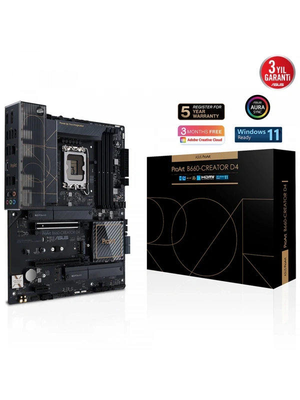 ASUS PROART B660-CREATOR D4 DDR4 5333Mhz M.2 ATX 1700p