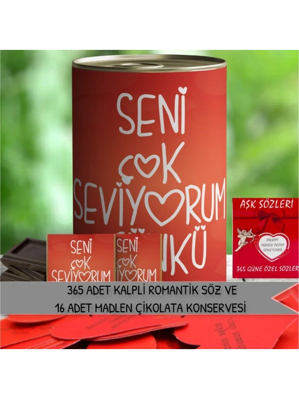 Madlen Çikolatalı Romantik Hediye Konservesi