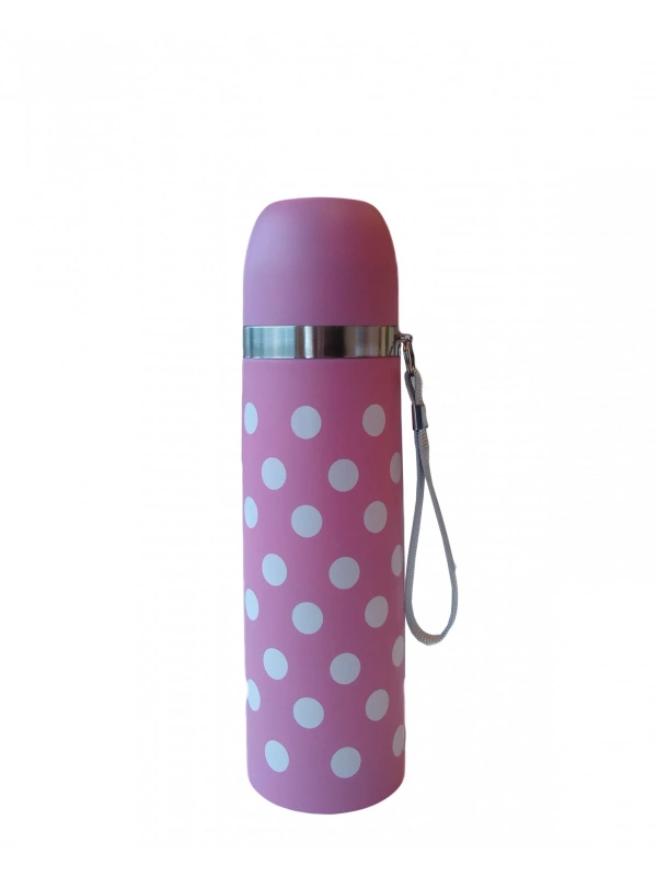 Sema Baby Puantiyeli Bebek Termosu 500 ml - Pembe