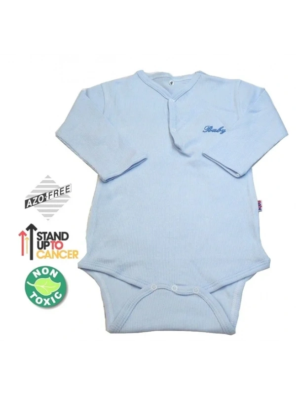 Sema Baby Uzun Kol Kaşkorse Badi (Body) - Mavi  0-6 Ay
