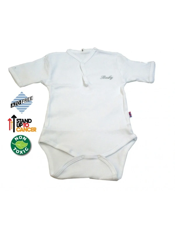 Sema Baby Yarım Kol Kaşkorse Badi (Body) - Beyaz 0-6 Ay