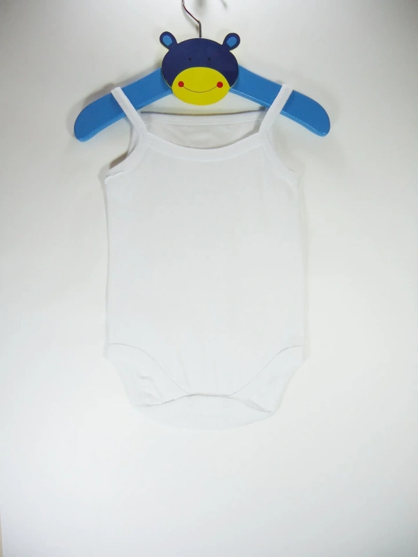 Sema Bebe Jakarlı ip Askılı Badi (Body) - Beyaz 3-6 Ay
