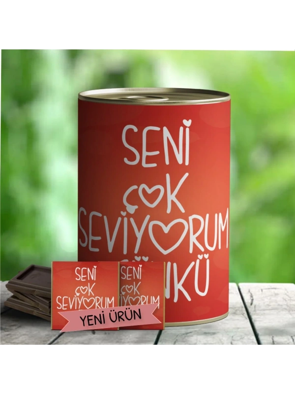 Seni Çok Seviyorum Çünkü Çikolata Hediye Konservesi